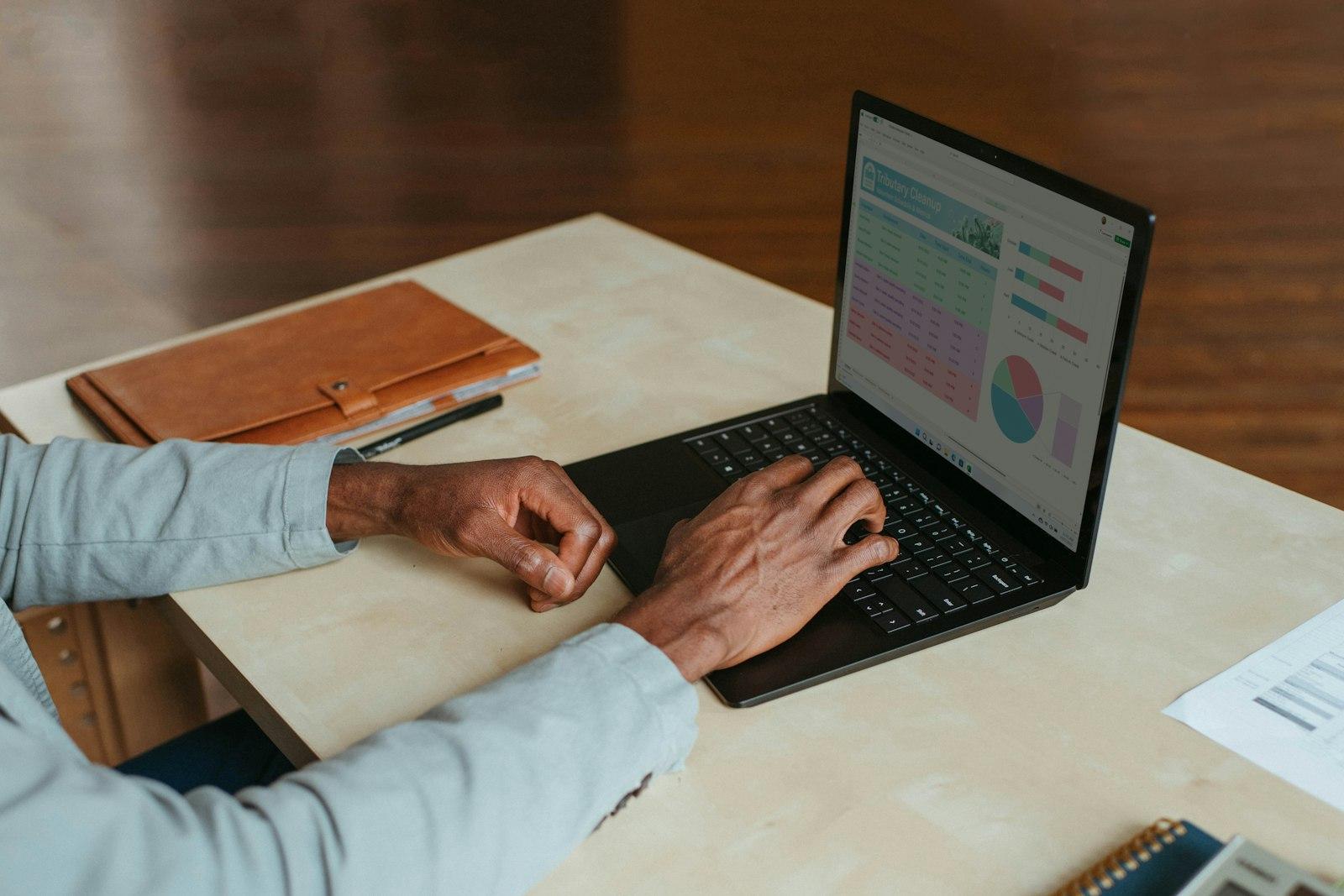buyer-reviewing-supplier-data-on-a-laptop-dashboar Buyer reviewing supplier data on a laptop dashboard